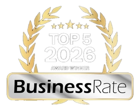 BusinessRate Top 5 2026 award winner badge